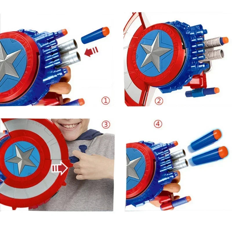Captain America Schild Masker Zachte Darts Kogels